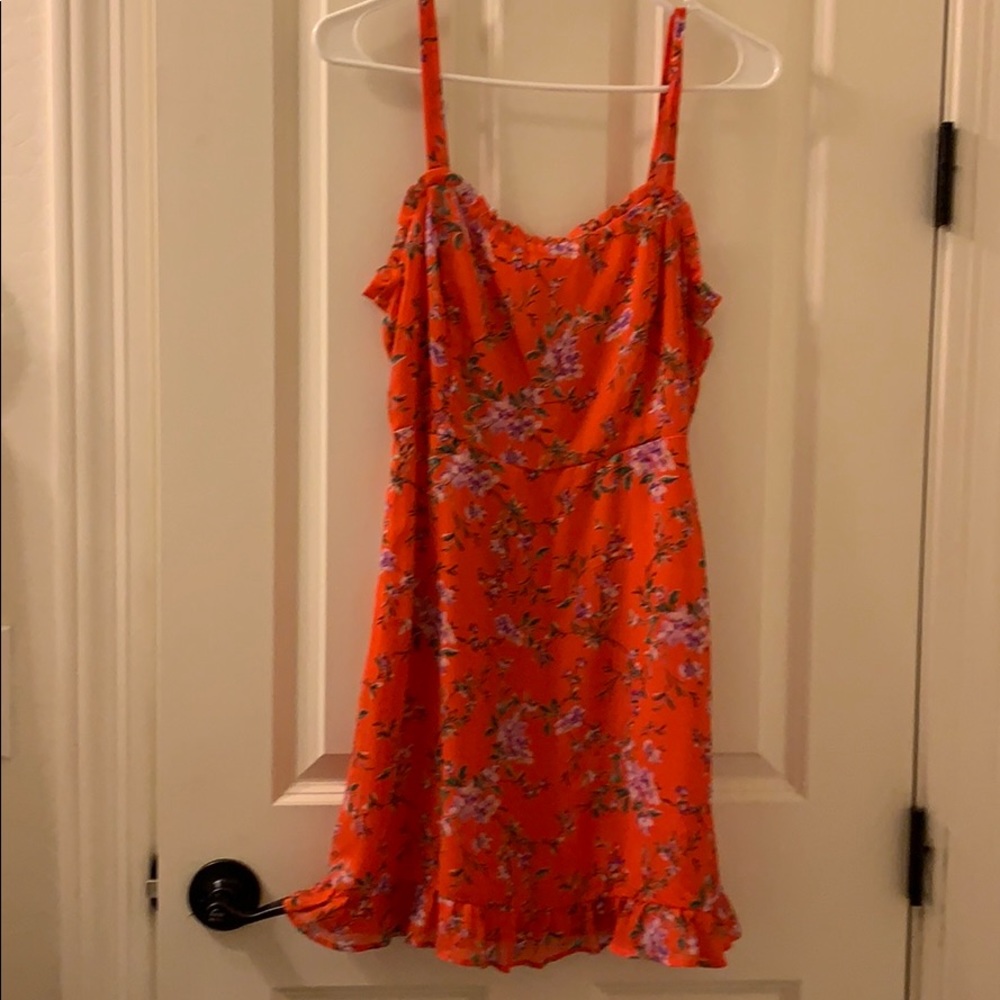 Orange flowery dress